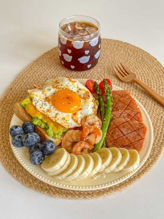元气brunch🥣牛油果芝士三明治拼盘🥪美式