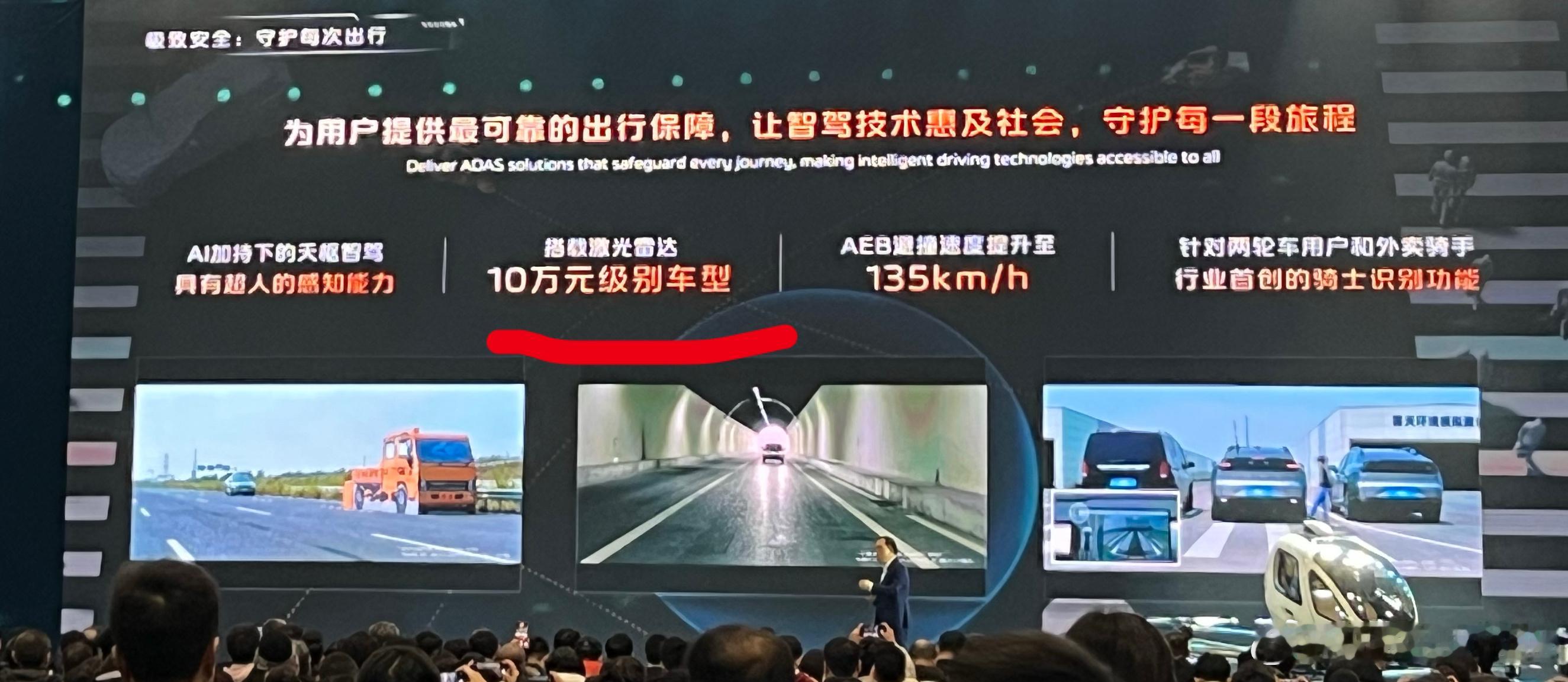 长安要在10万元级别的车上搭载激光雷达，目测应该是强化前向安全功能 