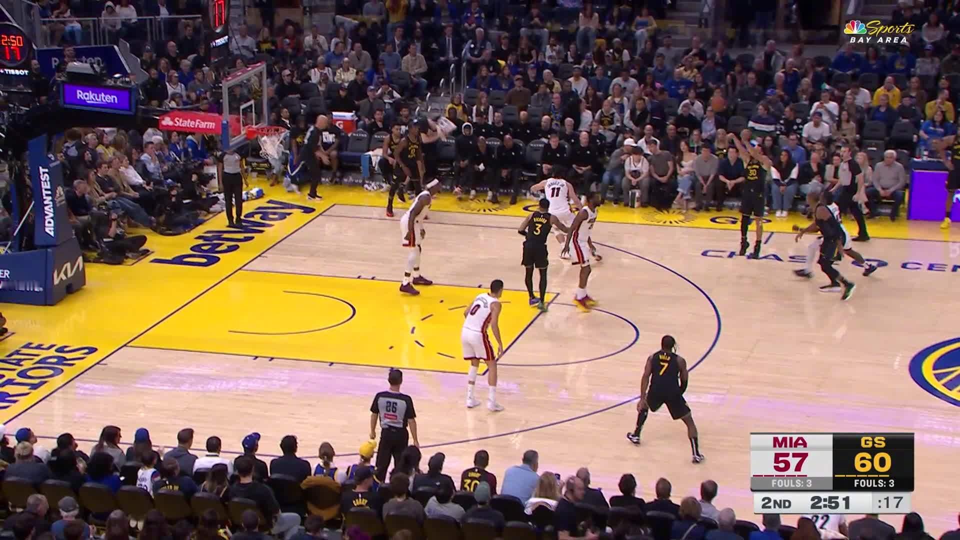 库里连进三分🎯🎯热火vs勇士