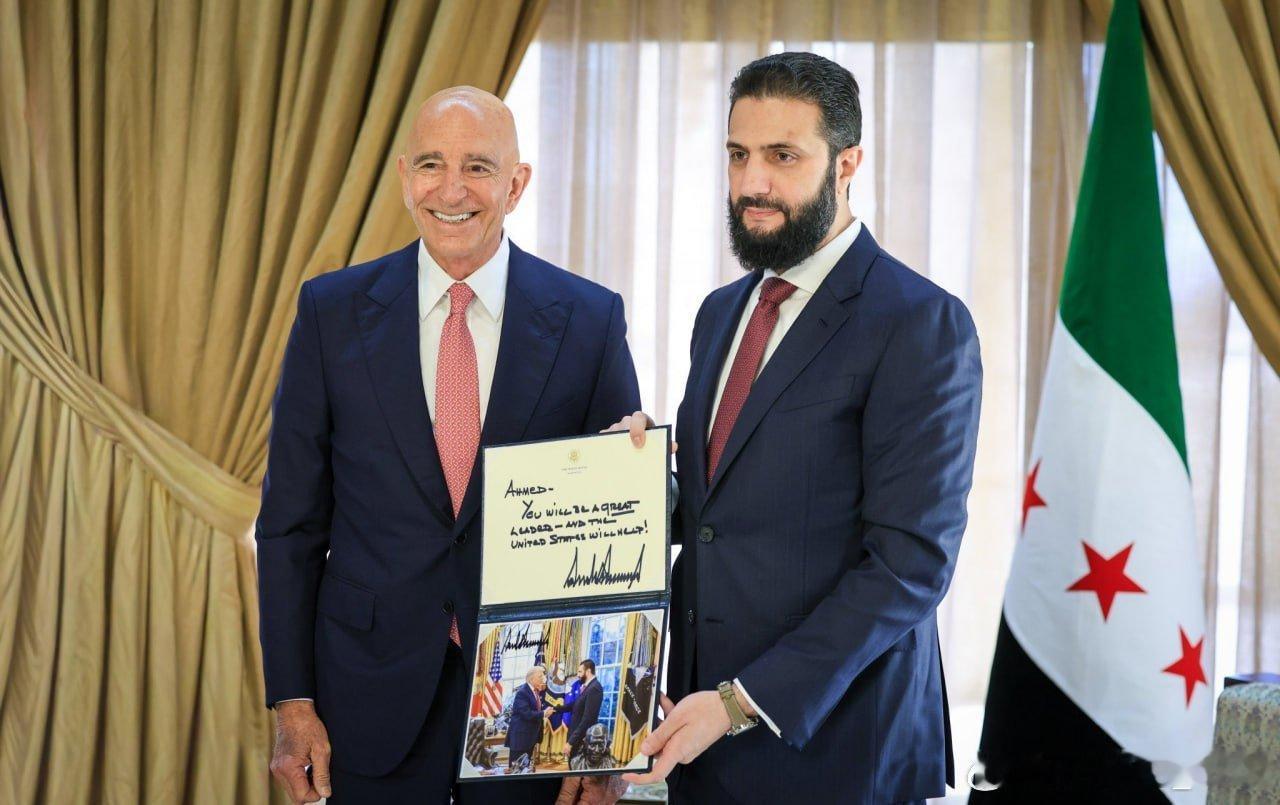 特朗普致信叙利亚总统艾哈迈德·沙拉：“艾哈迈德，你将成为一位伟大的领导人，美国将