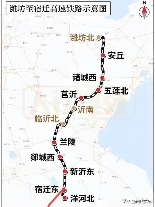 京沪二线，潍坊宿迁段，正在加紧建设，28年通车，链接北京上海，经合新高铁可以去合