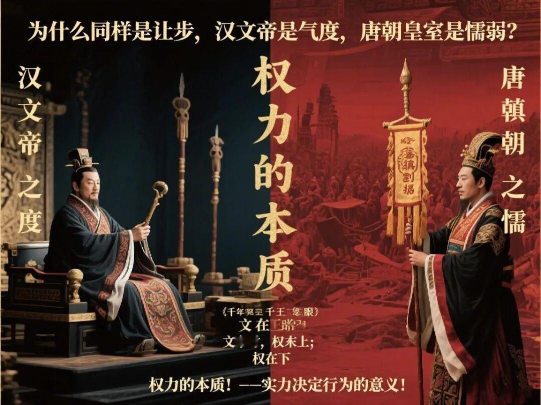 为什么同样是让步，汉文帝是气度，唐朝皇室是懦弱？权力的本质！
面对藩王不朝，汉文