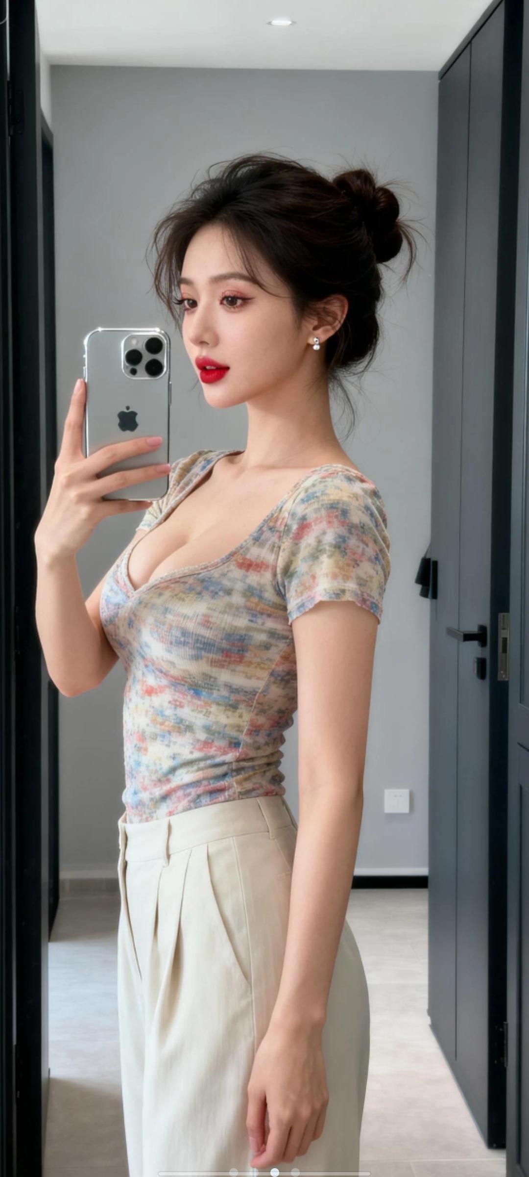 不是网红脸，不是九头身。
是她系马尾时掉下的那缕碎发，是她大笑时露出的牙龈，是她