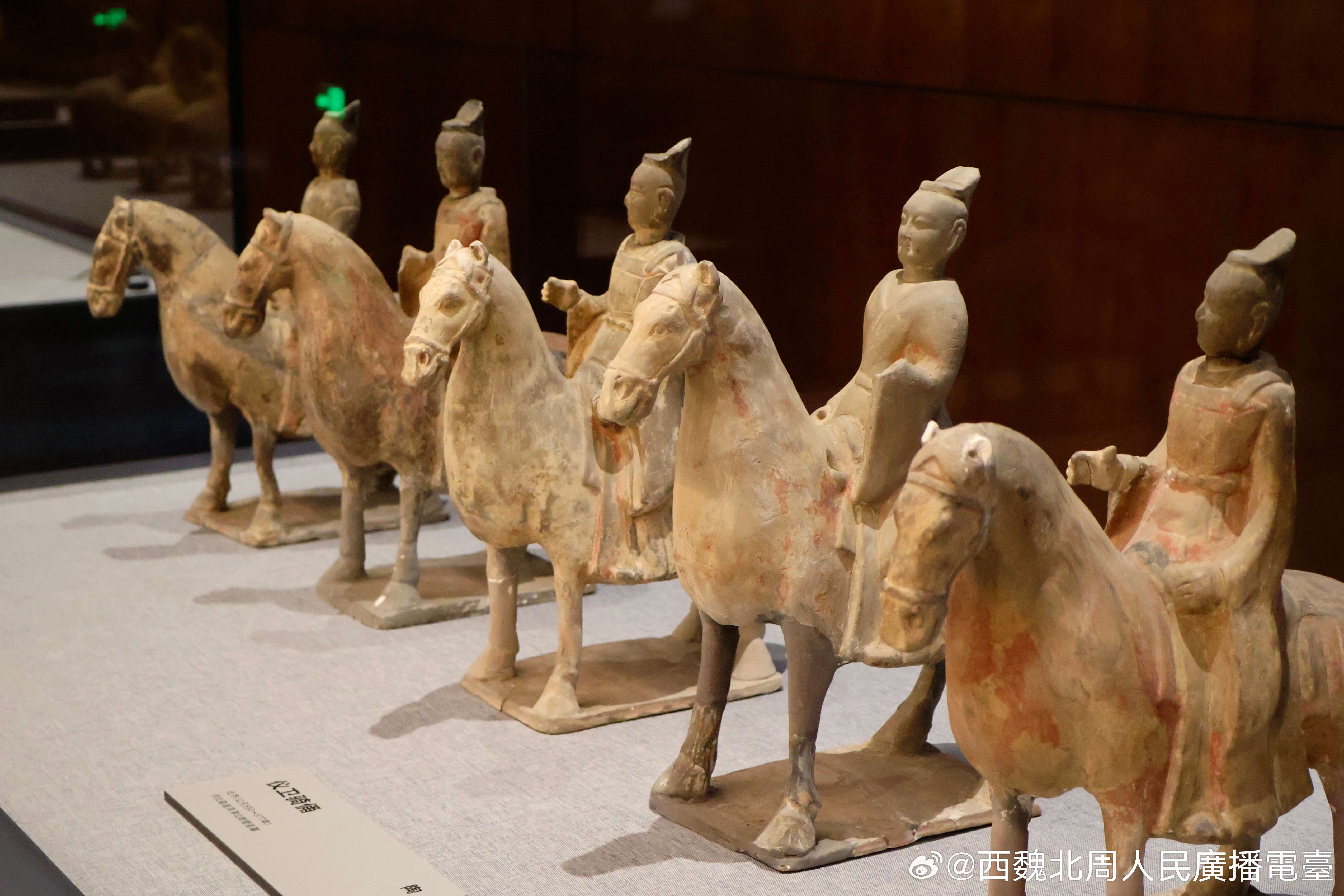 北朝考古 仪卫骑俑/北齐/中国考古博物馆藏河北磁县湾漳北朝壁画墓出土 