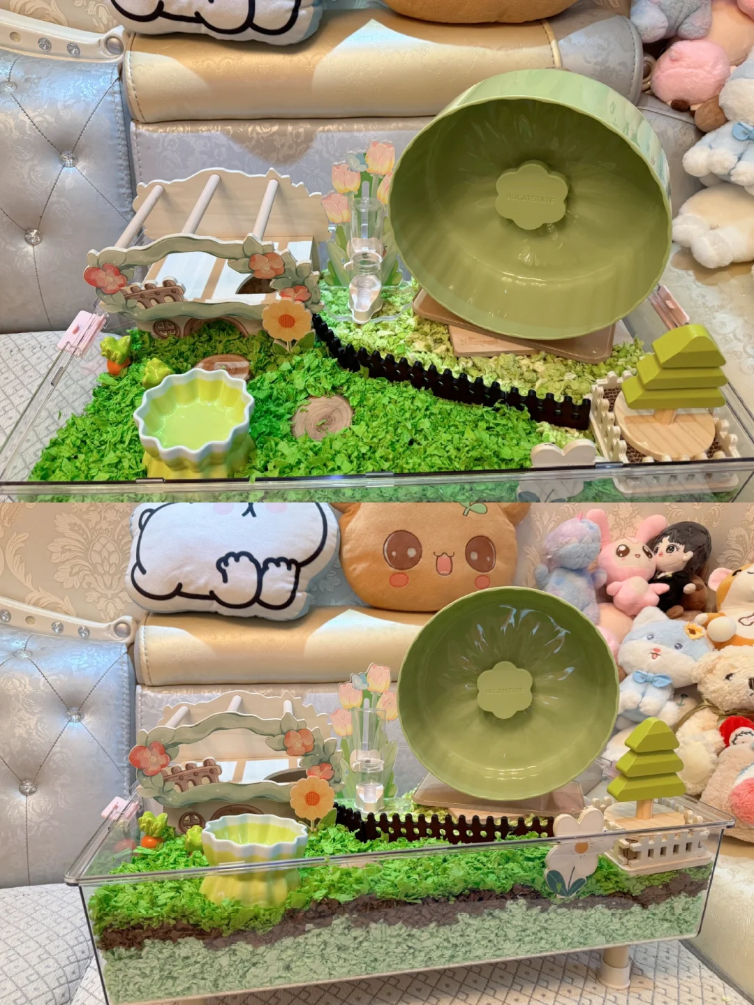 🍃仓鼠笼绿色系造景🍃期待绿意盎然的春天