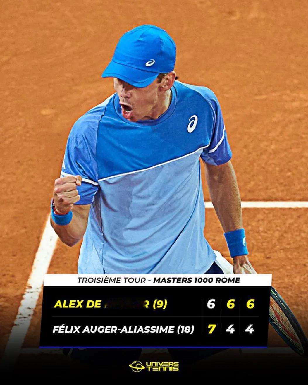 网球有約｜亚历克斯·德米纳尔 (Alex De Minaur) 完胜罗马举行的第