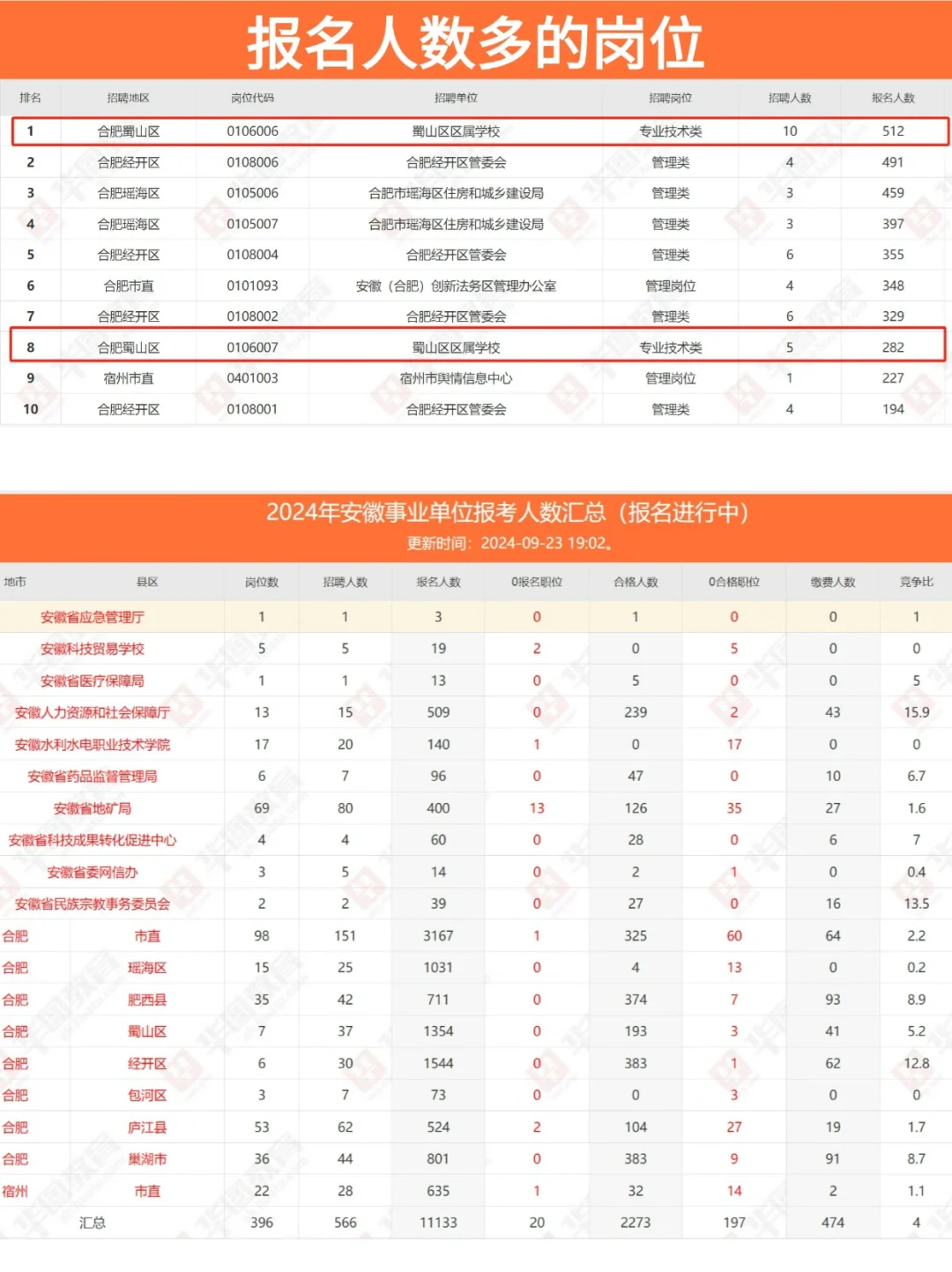 合肥教师岗报名情况🔥这个岗位人数多