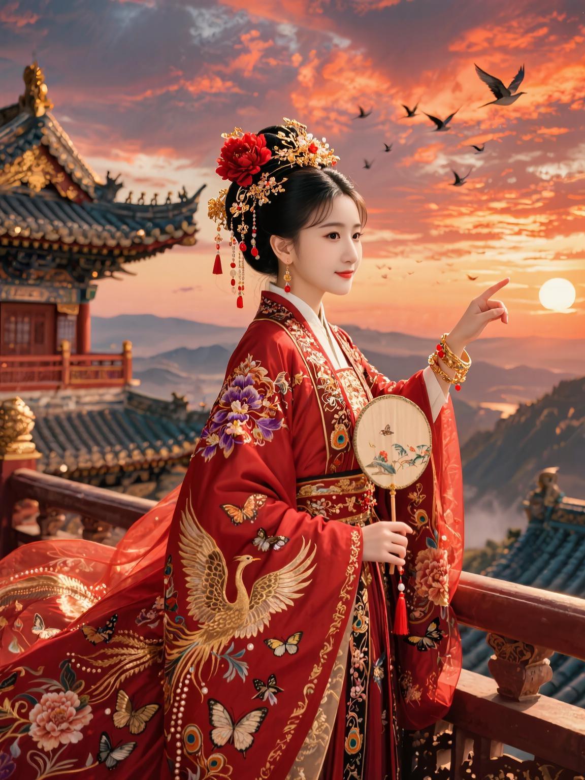 AI暮色华服写真