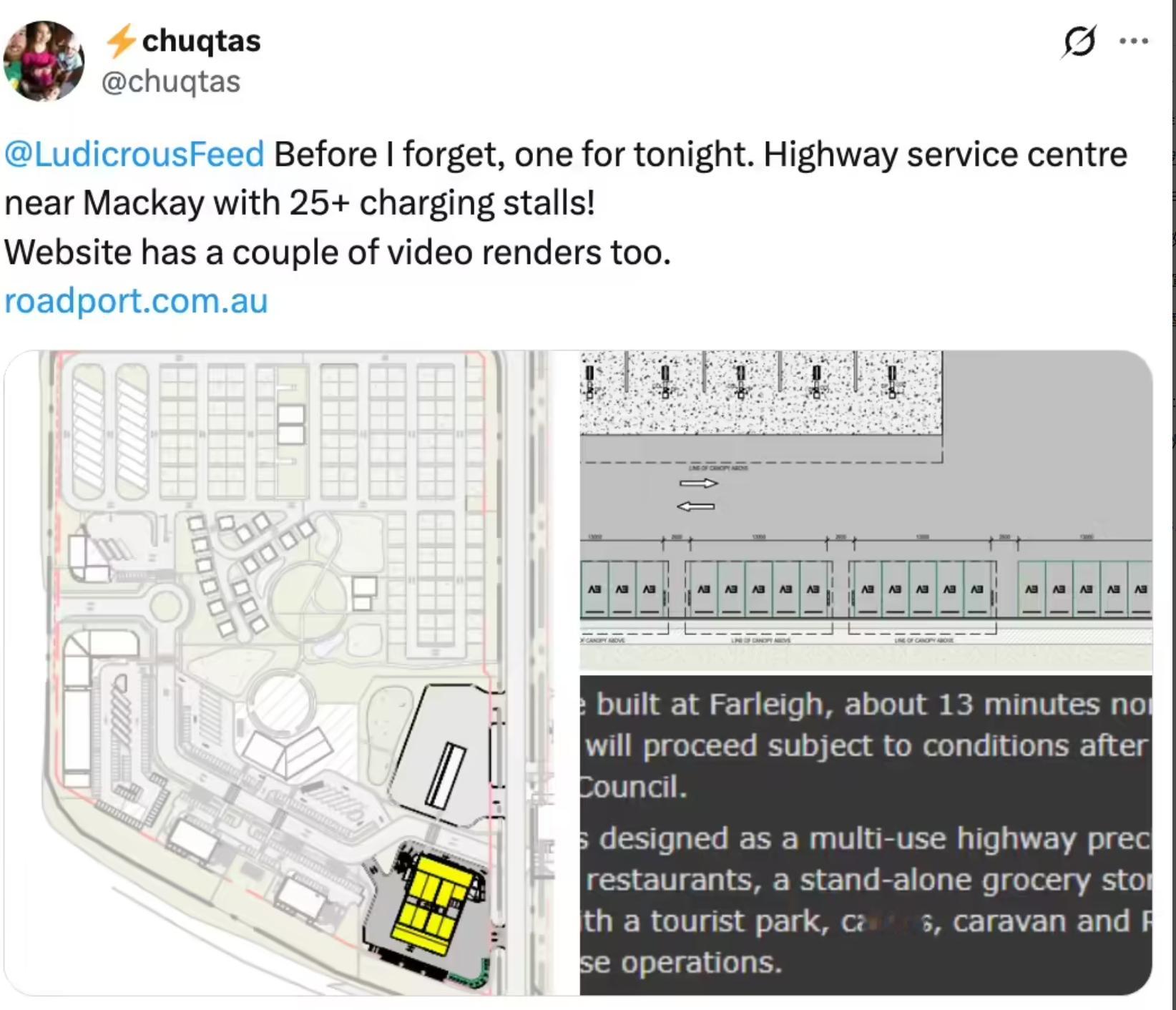 特斯拉计划在澳洲建最大超充站（超25个车位，配V4桩）。尽管2025年销量下滑2