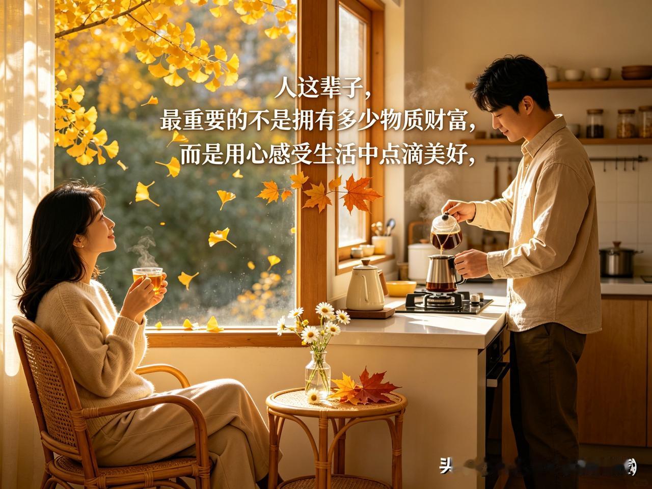 人这辈子，最重要的不是拥有多少物质财富，而是用心感受生活中点滴美好