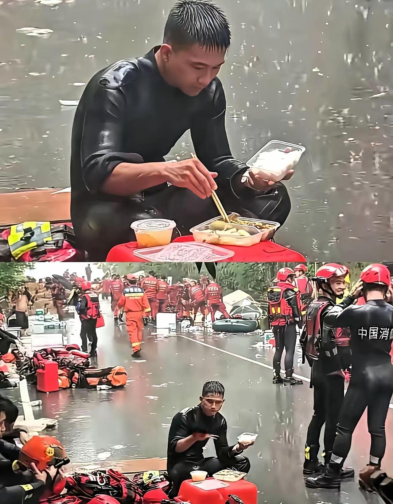 不知大家发现了没！
这次抗洪救灾，真正动人的不只是雨中吃饭的背影，更是背后这份随