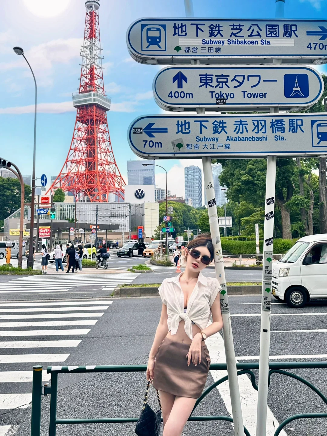 东京塔打卡最佳位置(੭ •_•)📍