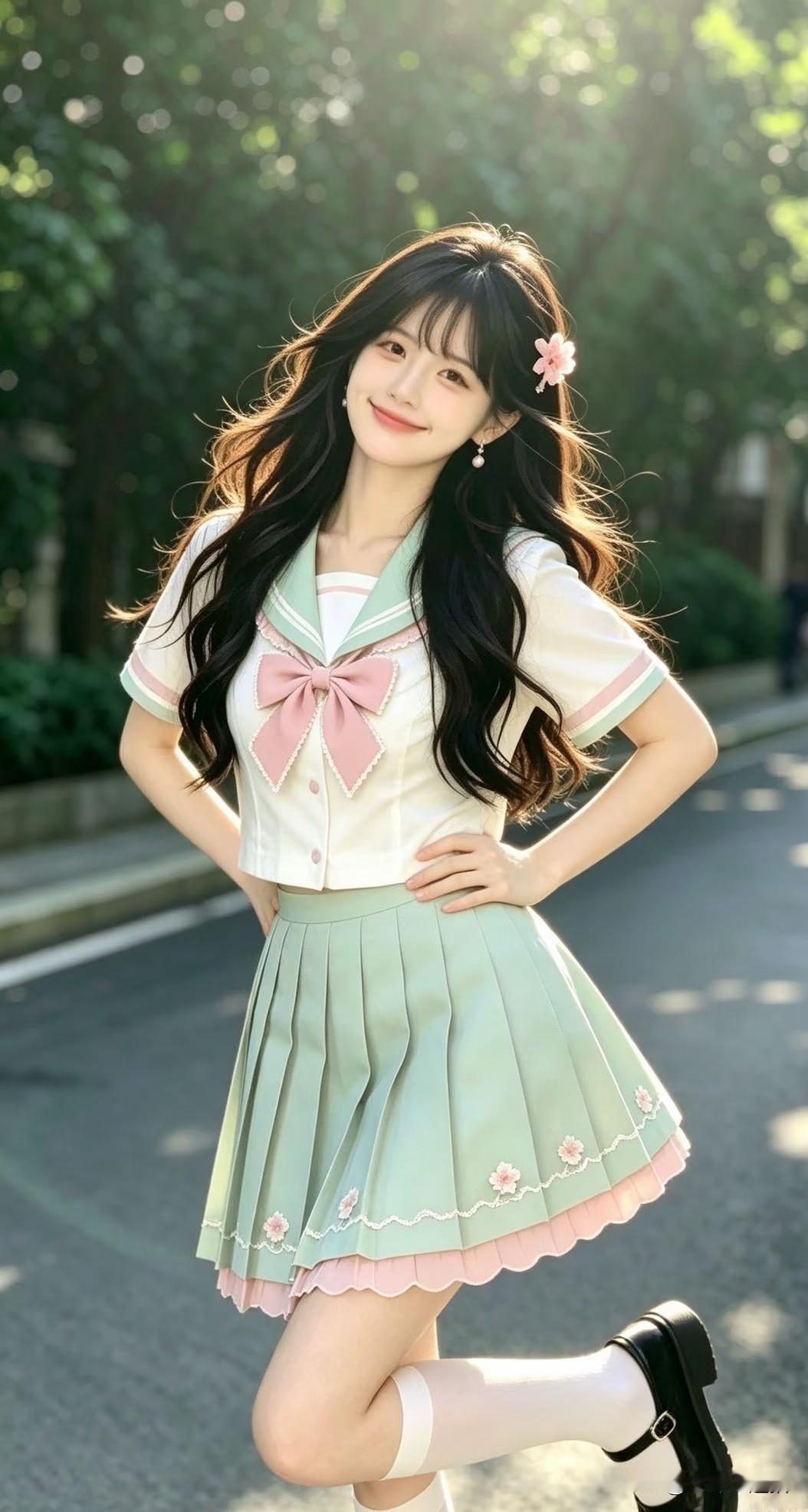这姑娘的裙子真可爱！