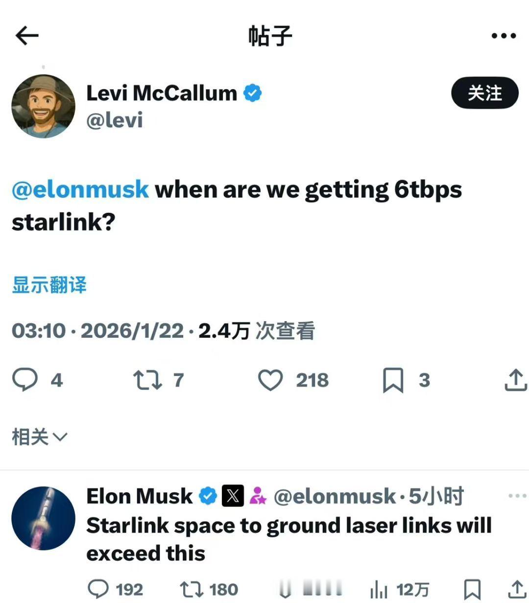 继Blue Origin宣布其Terawave星座星地激光通信链路最高通信速率可