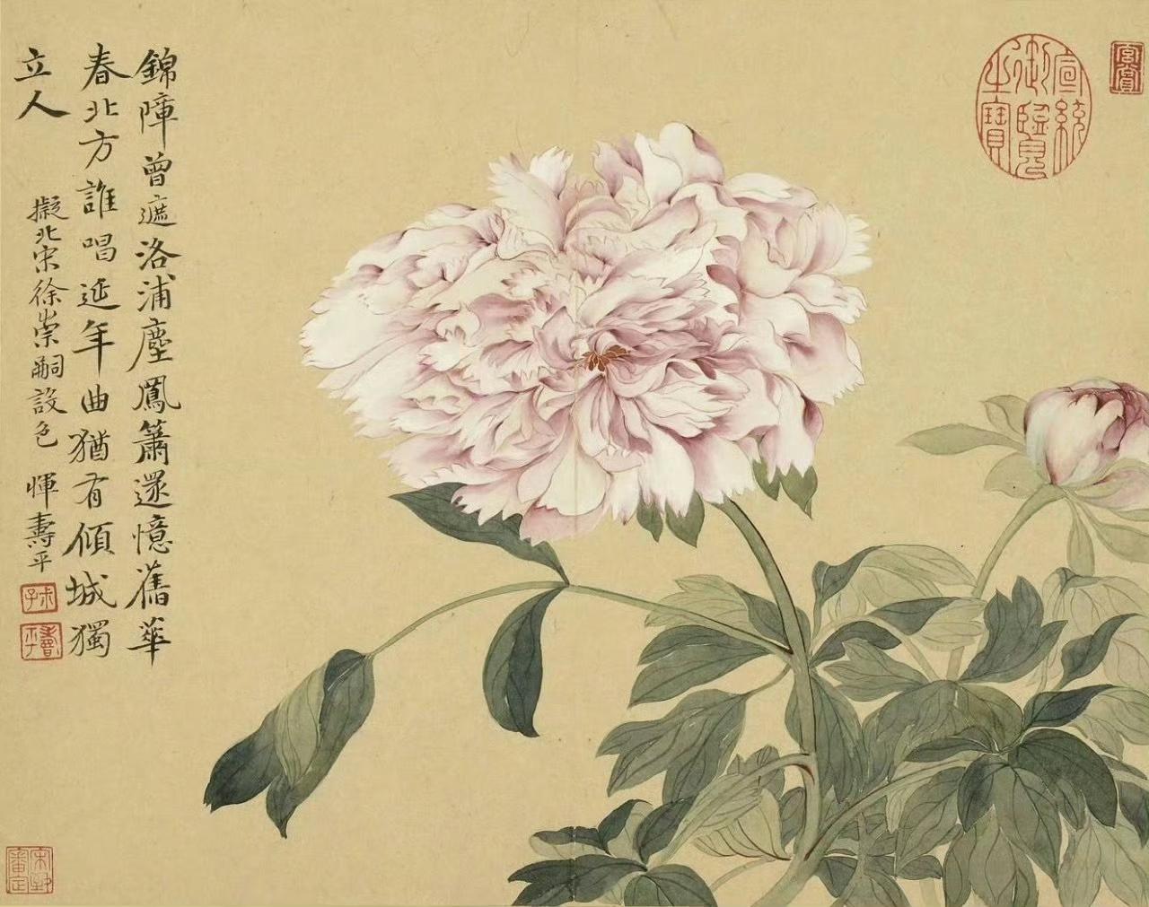 【恽寿平没骨花鸟 ​​​】
想起一句诗来，红萼如椒渐渐肥。