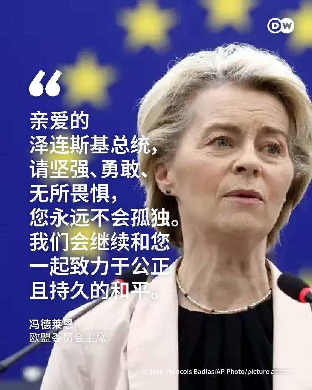 乌美矿产协议  俄乌冲突  特朗普  🇪🇺🇺🇦欧盟主席冯德莱恩致敬泽连斯