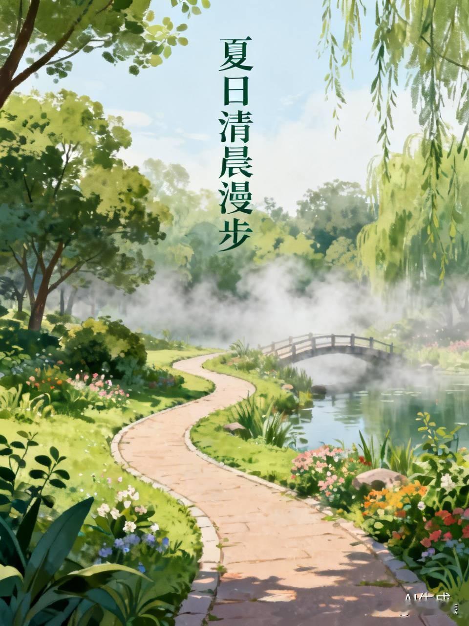 夏日生活打卡季 夏日生活，清晨漫步简直是一绝。我每天早起去公园溜达半小时，那感觉