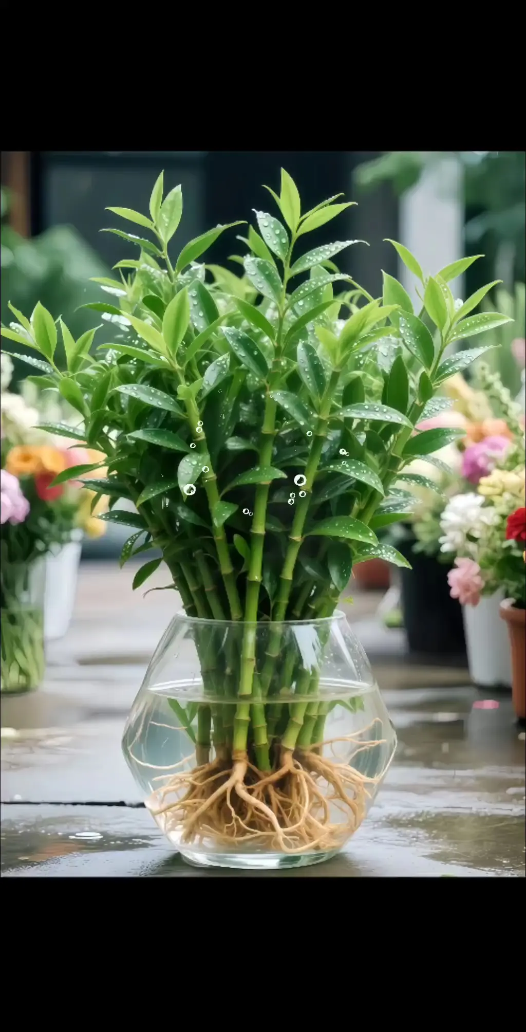 清水玻璃瓶就能养活，根系晶莹可见超治愈！竹柏枝叶四季青翠，摆在书桌、窗...