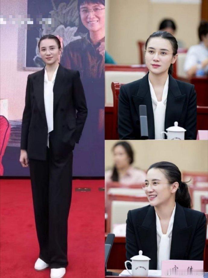 宋佳我体制内的姐  黑色大衣搭配黑色手套，宋佳的出场仿佛高干文女主降临，那份俊秀