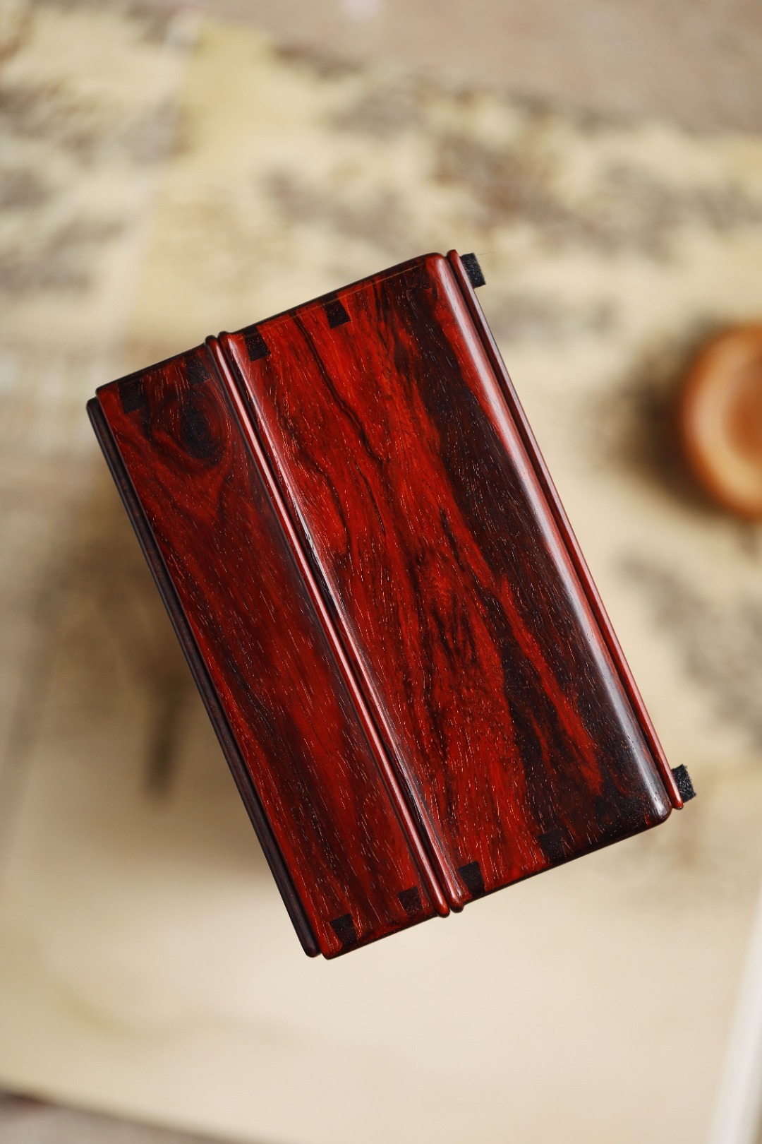 紫檀x黄花梨  姚黄魏紫·首饰盒-Z013紫檀之深沉，黄花梨之明快，榫卯结构，水