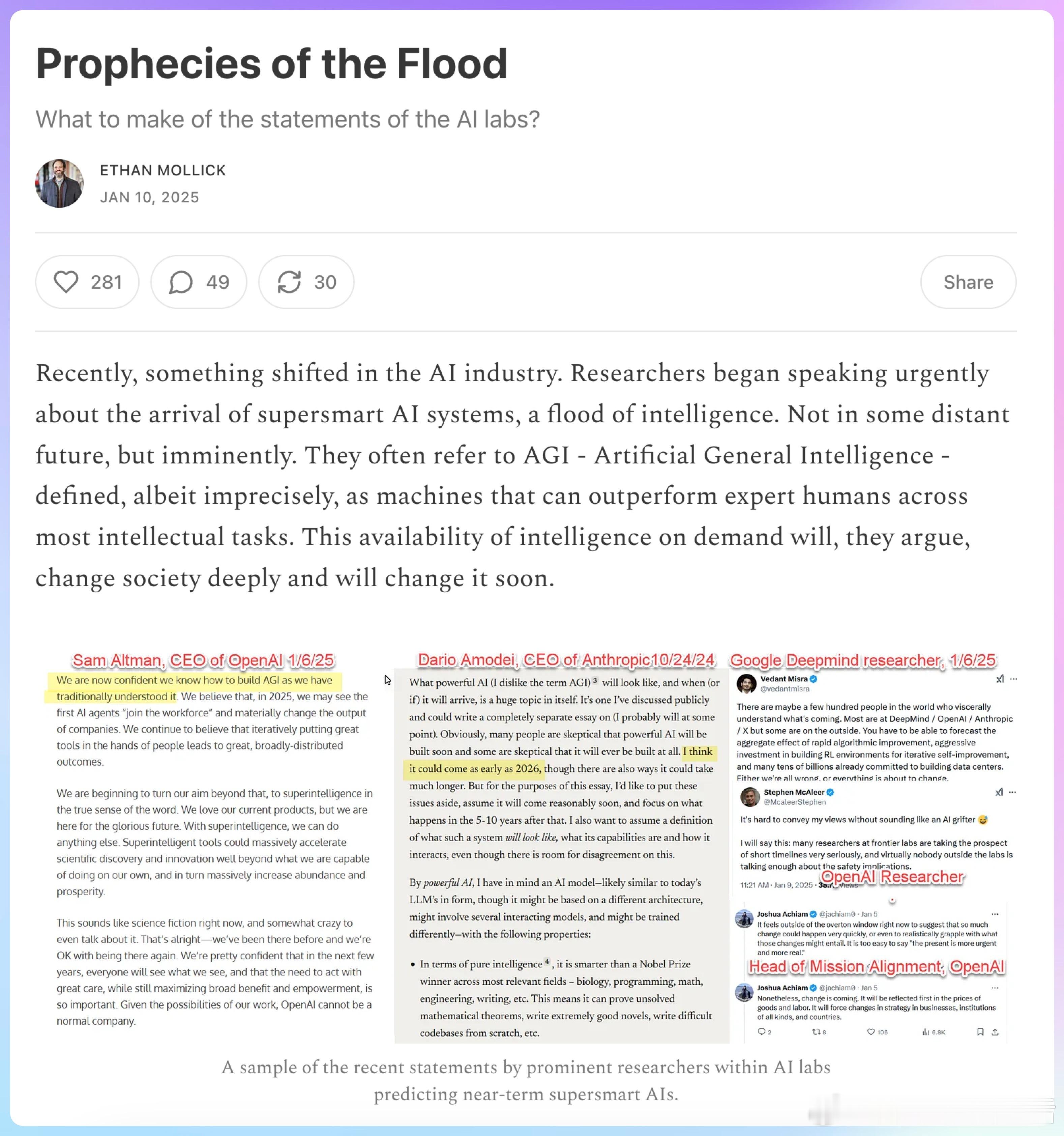 【Prophecies of the Flood：探讨AI实验室关于超强智能系统