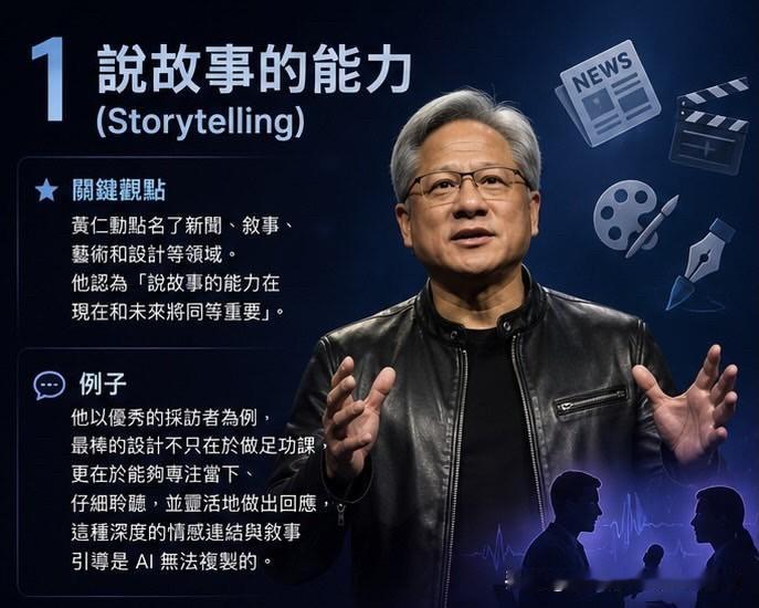 英伟达（NVIDIA）首席执行官黄仁勋近日接受采访时坦言，在AI时代，不必过度执