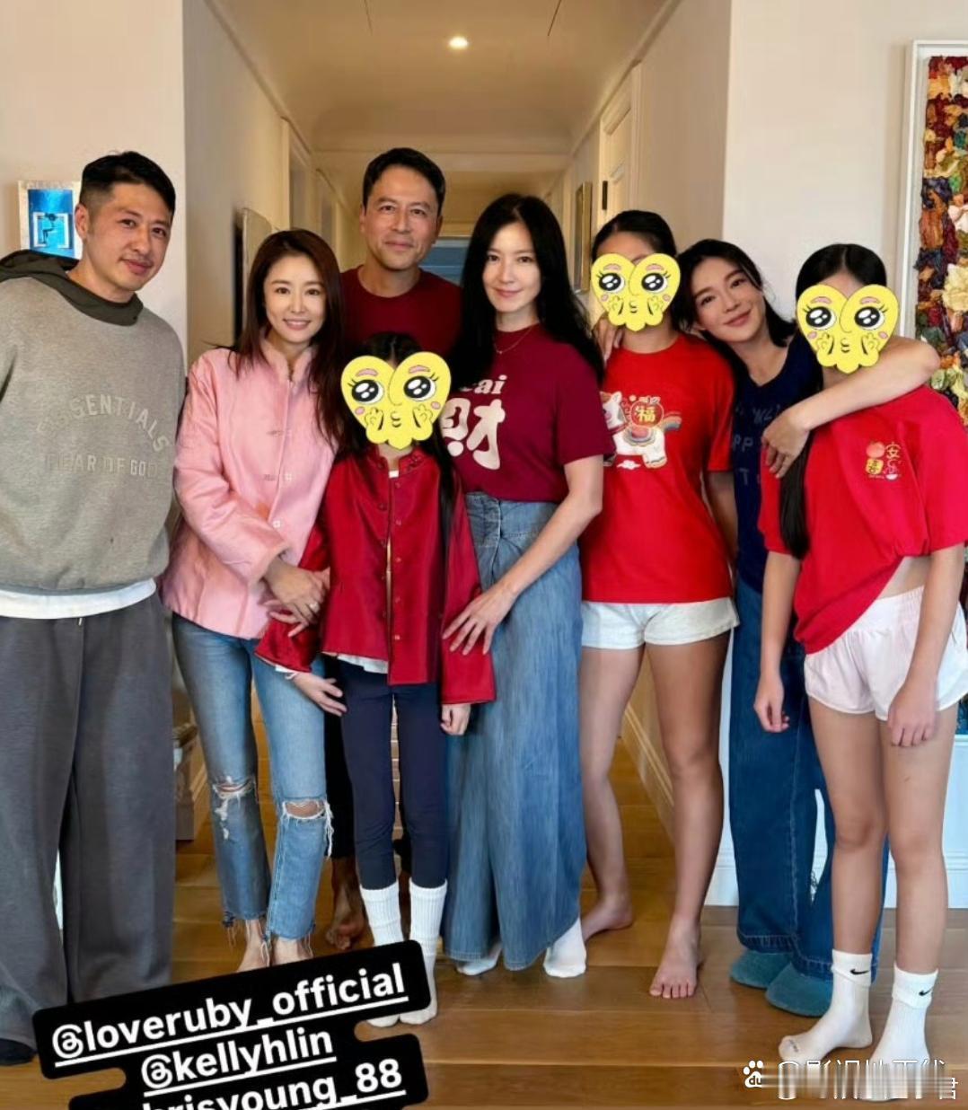 林心如带着女儿参加与林熙蕾、舒淇夫妇等好友聚会，9岁的小海豚已经长到妈妈肩膀，双