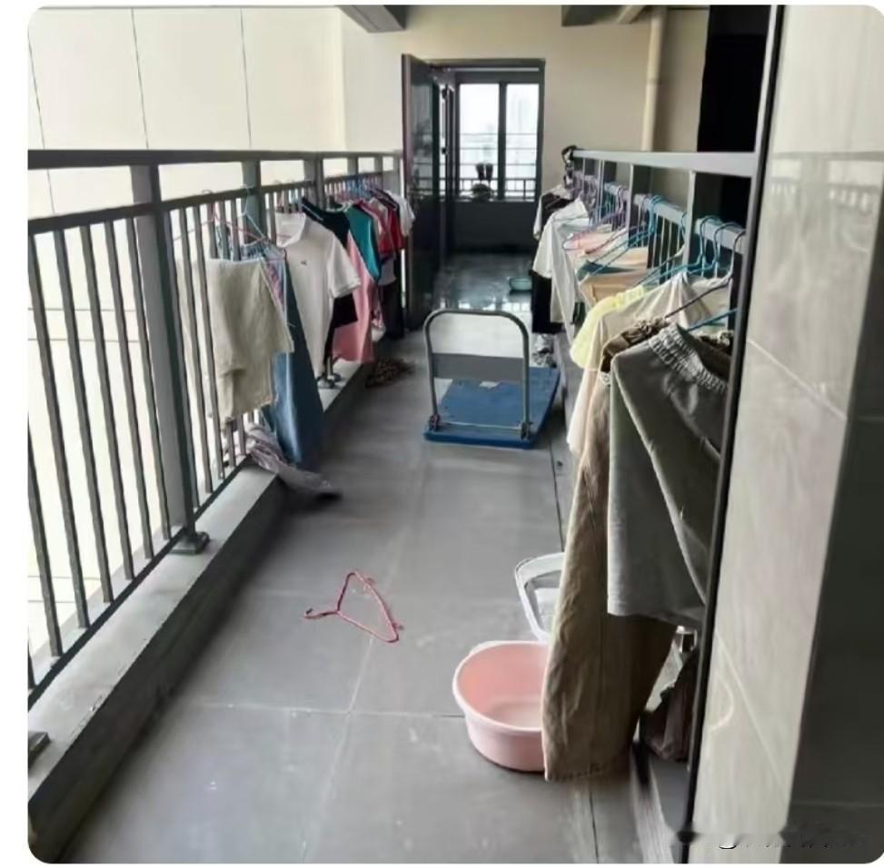 第一次碰到这样的邻居，每次都把私密衣服晒在走廊，主打一个我行我素