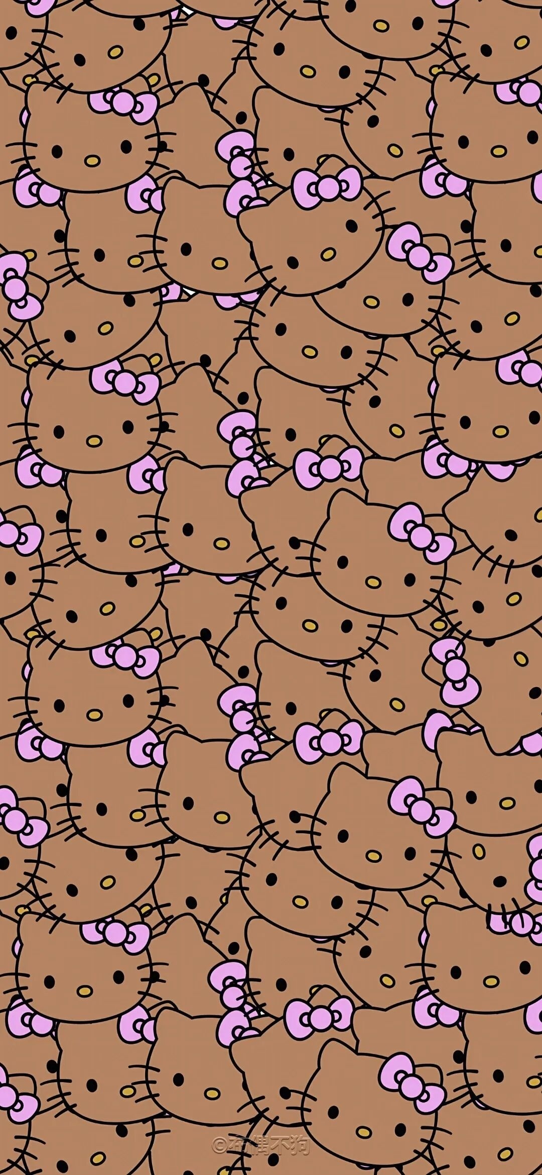 黑皮Hello Kitty｜可爱壁纸｜聊天背景图｜无水印｜高清 