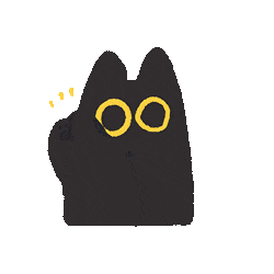 会动的小黑猫表情包 ​​​