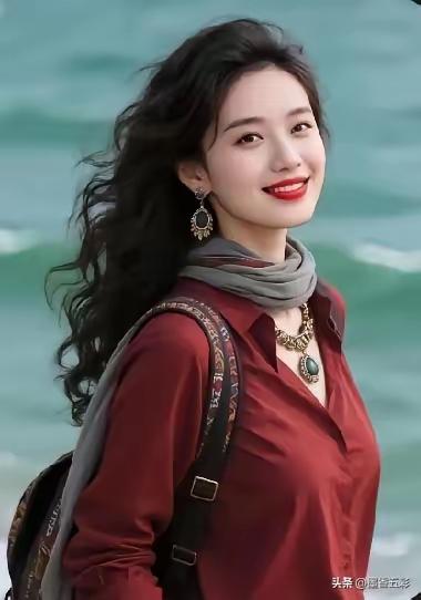 天净沙·观海
春风拂面花开，
怡心放眼沧海，
秀发轻扬影佳。
清波入怀，
佳人醉