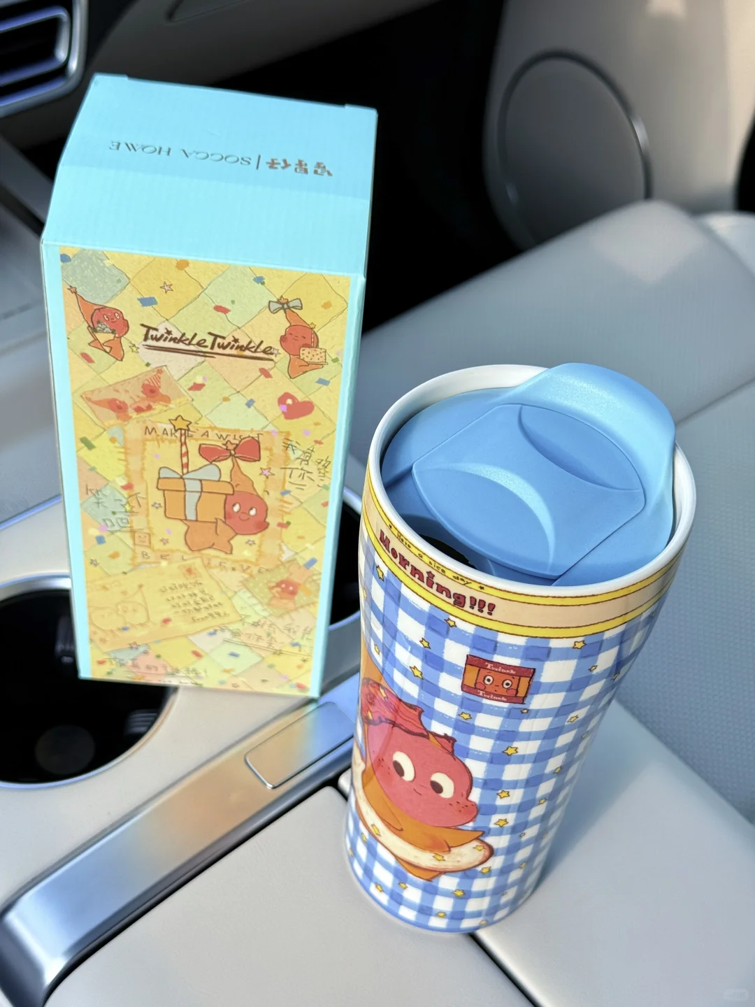 星星人陶瓷手握随手杯420ml