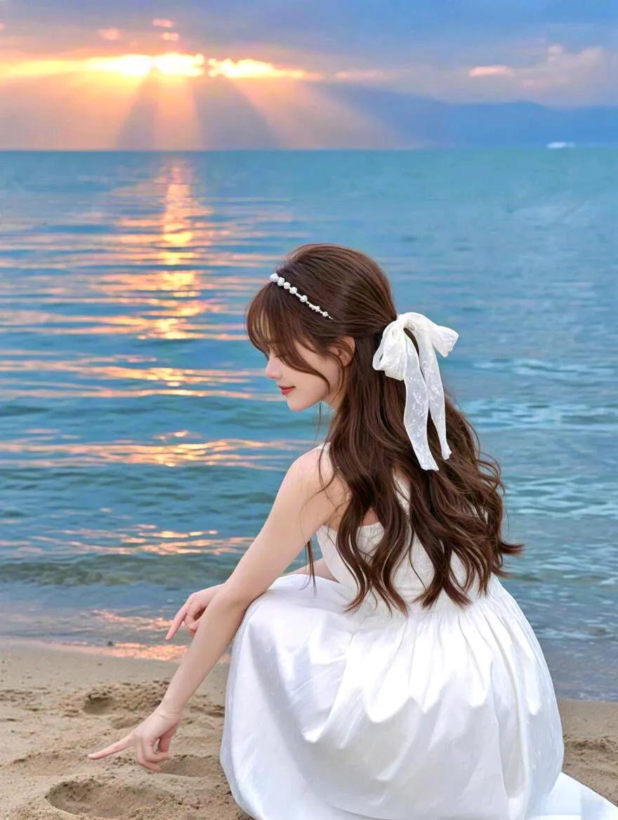 海边日落