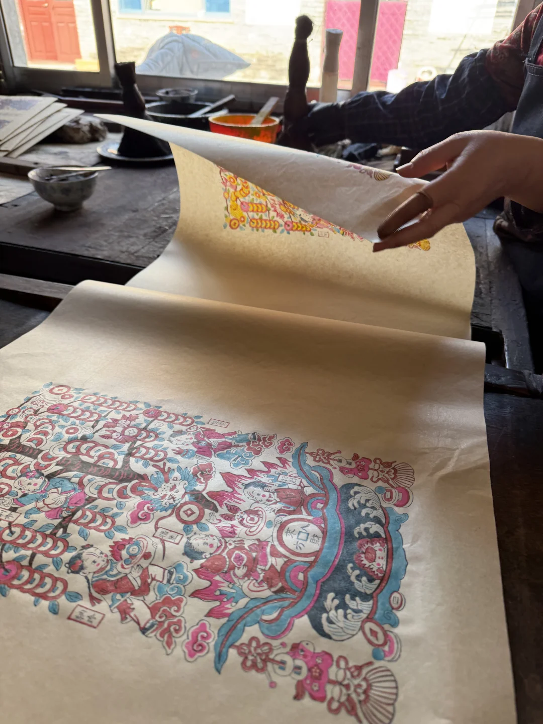 做手工年画真的耗时间