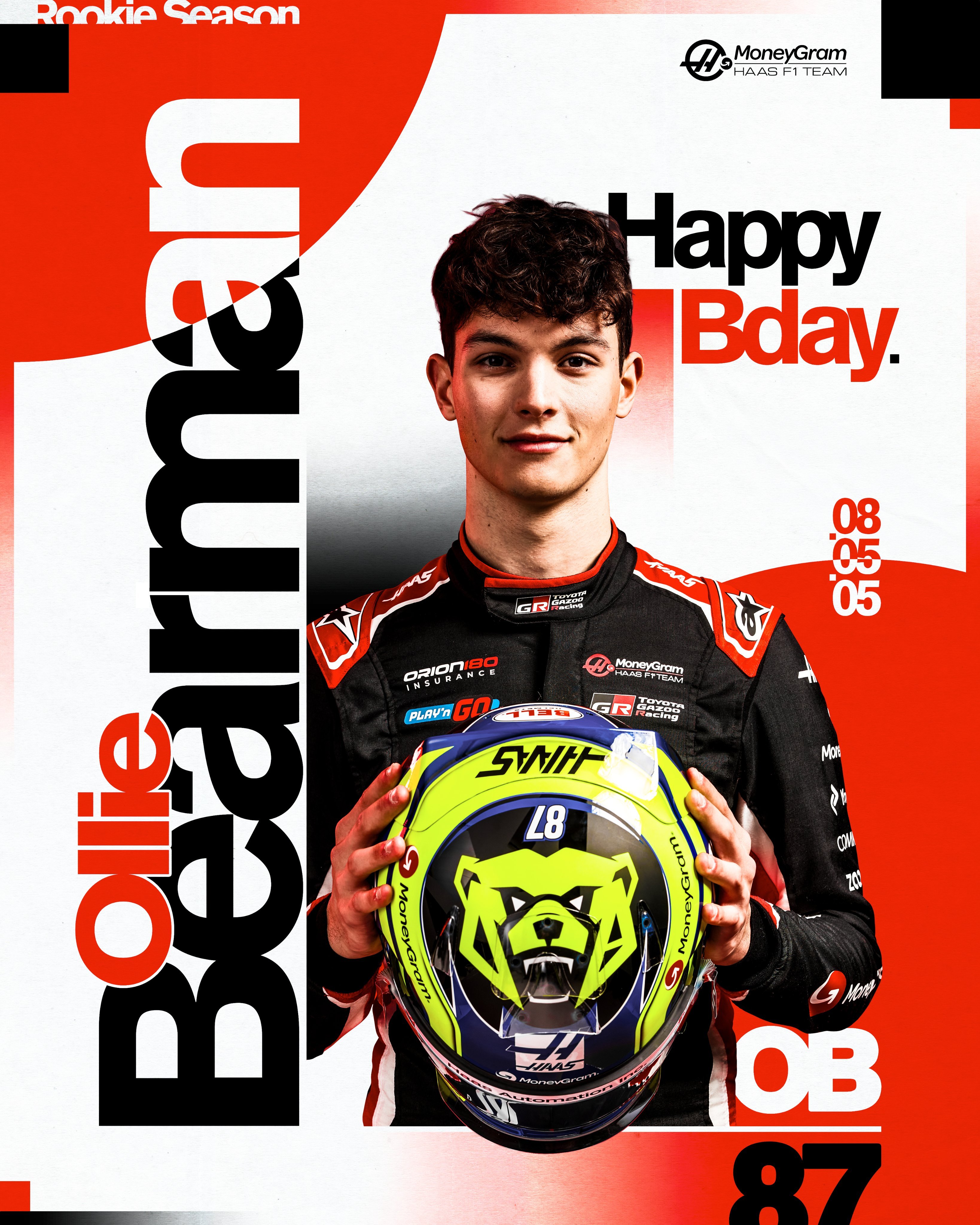 今天是“熊人🐻”贝尔曼的20岁生日~生日快乐🎂!(^O^)yF1赛车 ​​​