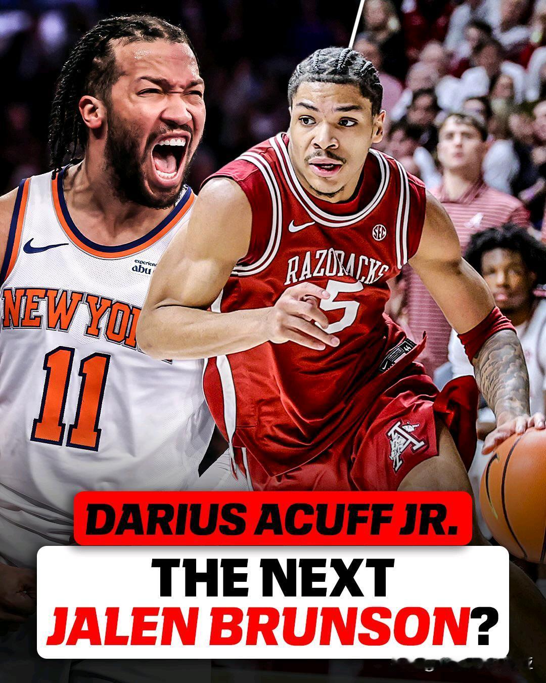 阿肯色Darius Acuff表示他想成为下一个布伦森Jalen Brunson