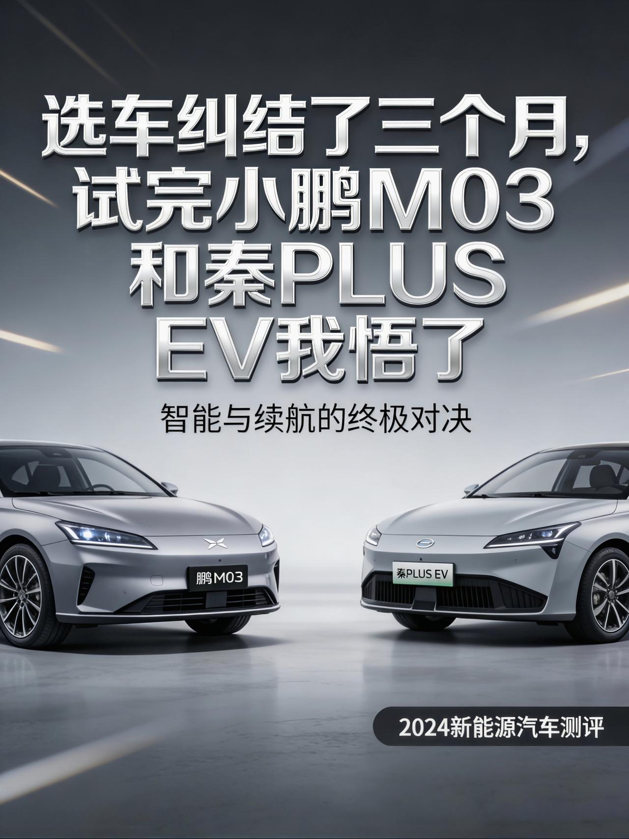 选车纠结了三个月，试完小鹏M03和秦PLUS EV我悟了
说实话，买车这事儿，真
