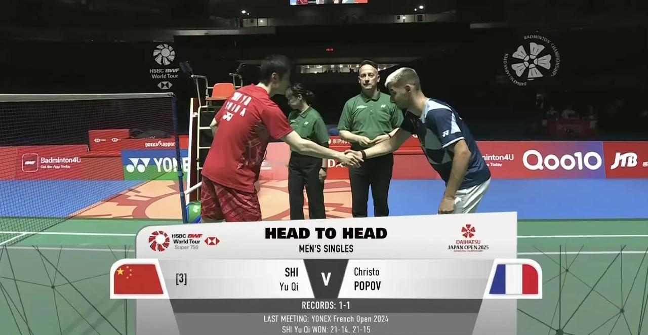 我石加油[奋斗]！
石宇奇🇨🇳 vs 🇫🇷小波波夫！
石宇奇1胜1负的历