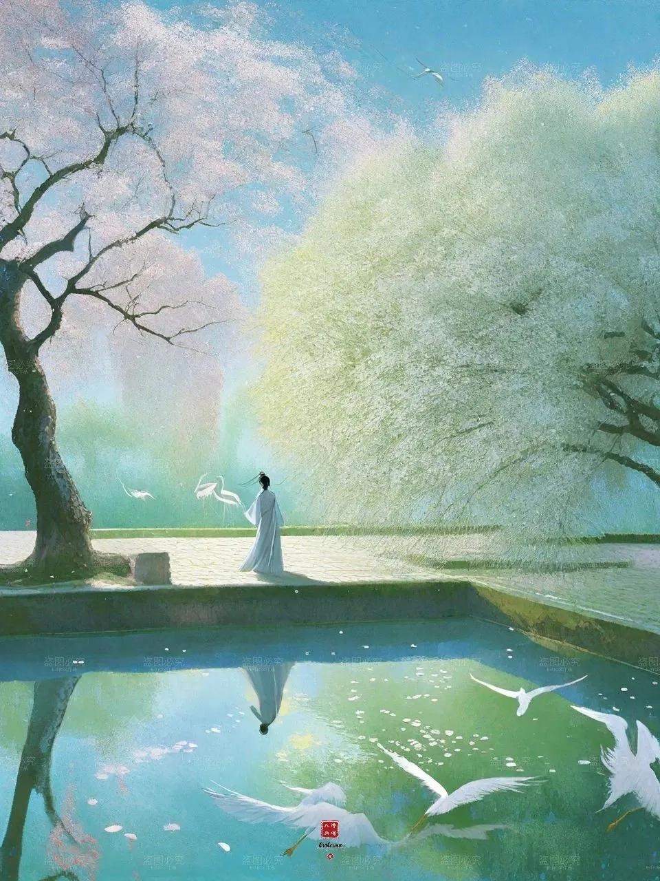 梦入江南烟水路，行尽江南，不与离人遇。——晏几道《蝶恋花·梦入江南烟水路》
【释