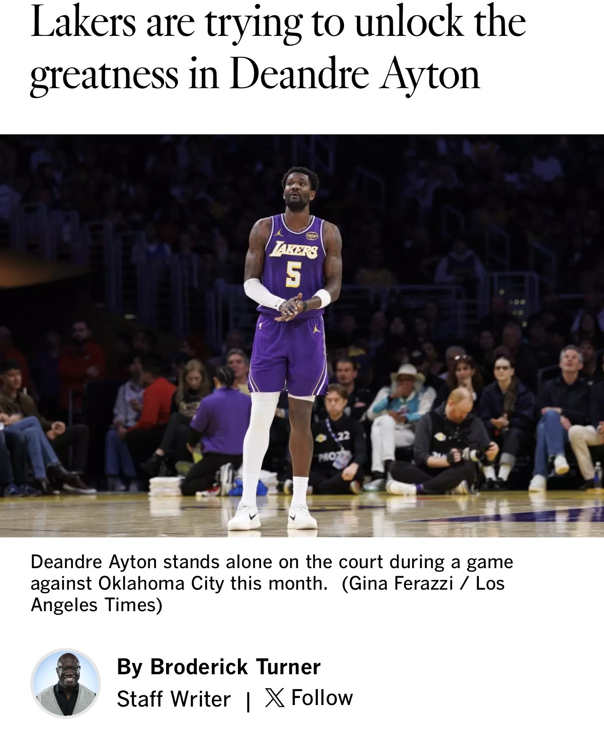 洛杉矶时报记者Turner：湖人正在尝试解锁艾顿的潜能。教练组看到了他的天赋与技