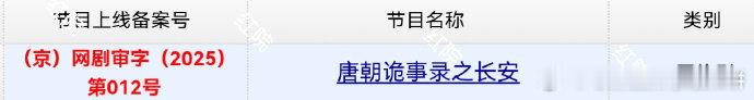 杨旭文、杨志刚主演的《唐朝诡事录之长安》今日过审下证 ​​​