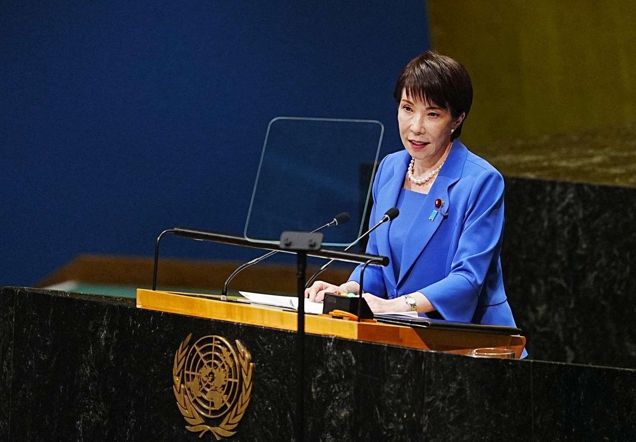 日本首相在联合国大会上，终于提出了那个过分的要求。

当地时间9月22日，在第8
