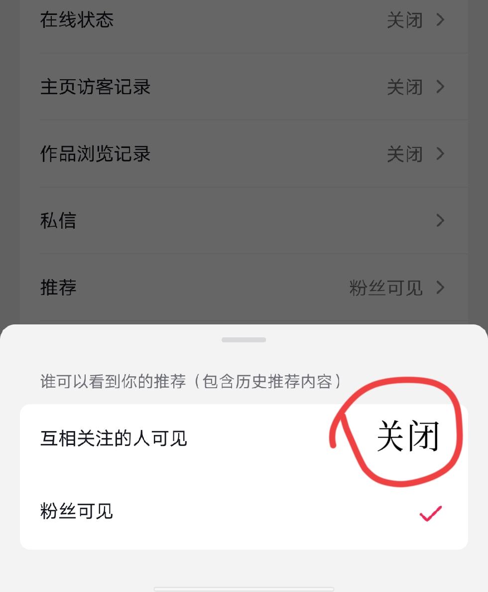 我希望在推荐栏里可以增加一个功能，就是可以推荐给粉丝，但是，不要推荐给互关的好友