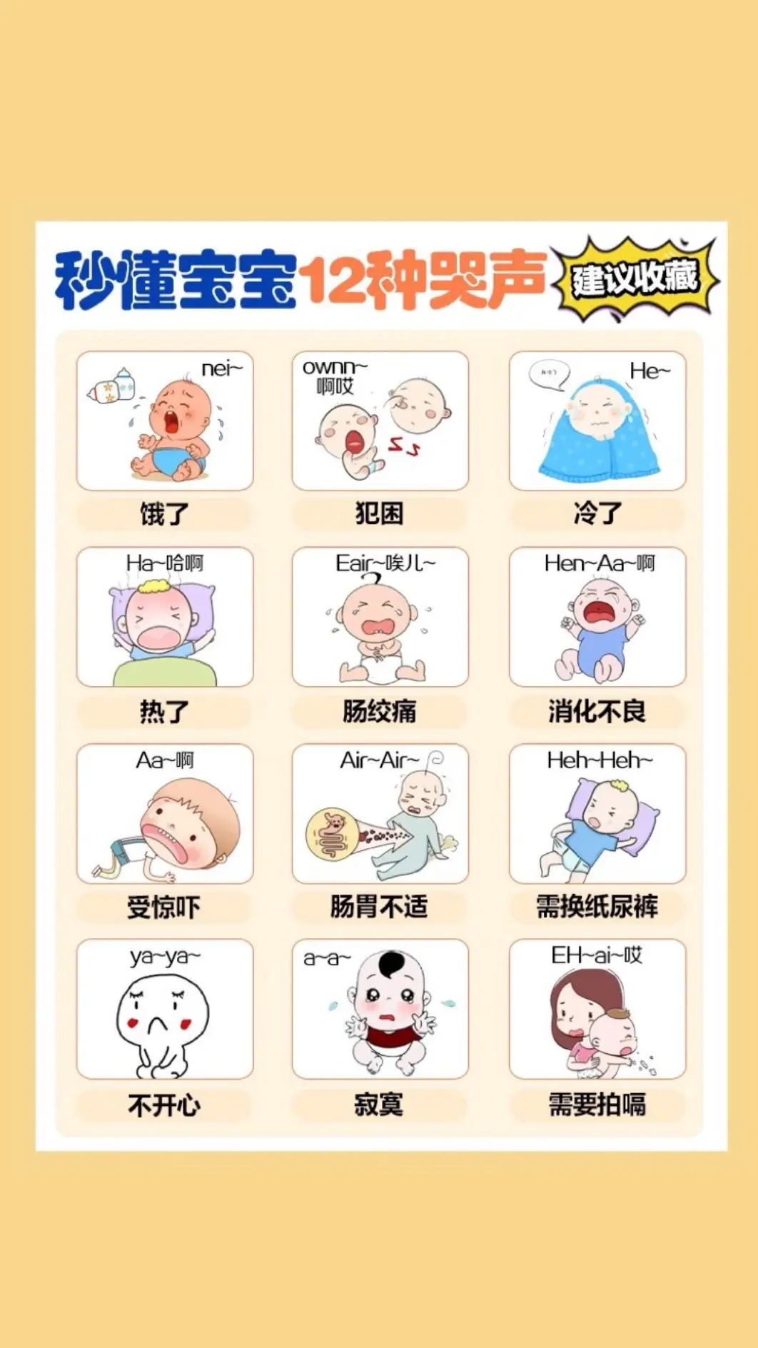 1分钟读懂宝宝哭声❌新手爸妈避开以下误区。