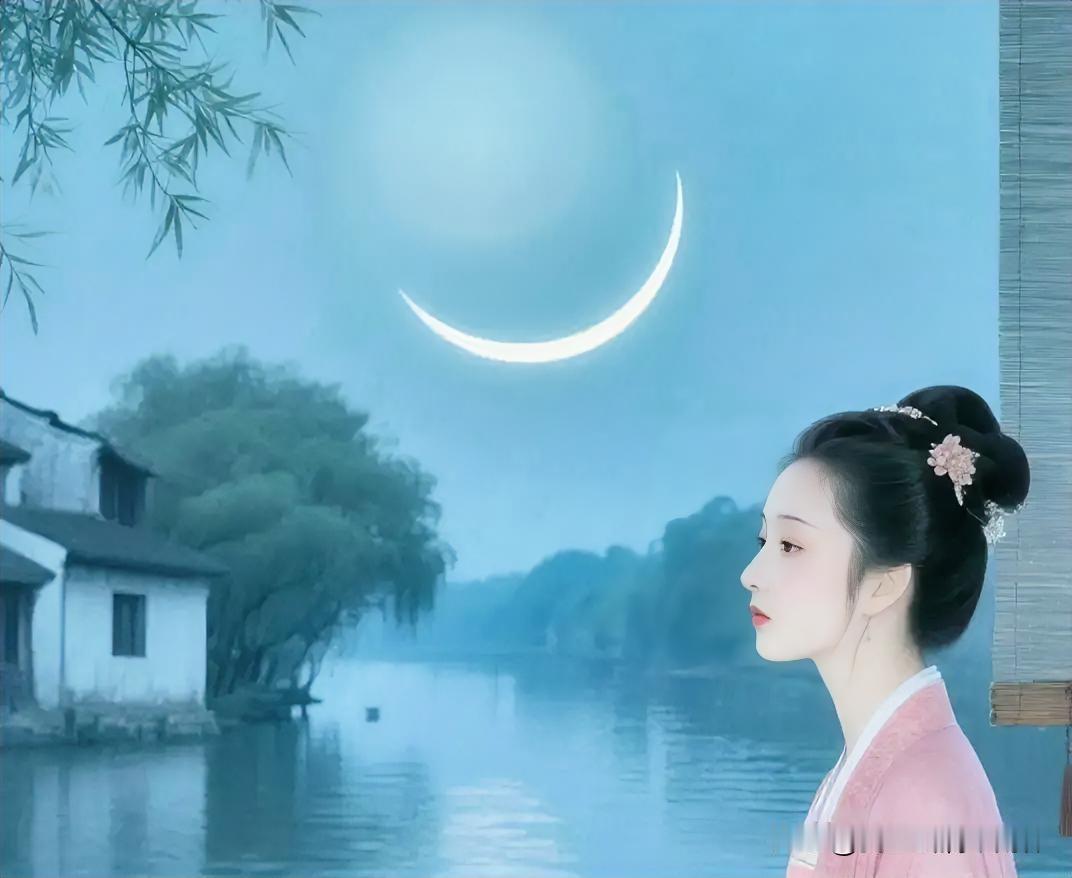 下联：春月如钩照远愁
上联：有请雅士[玫瑰][玫瑰][玫瑰]