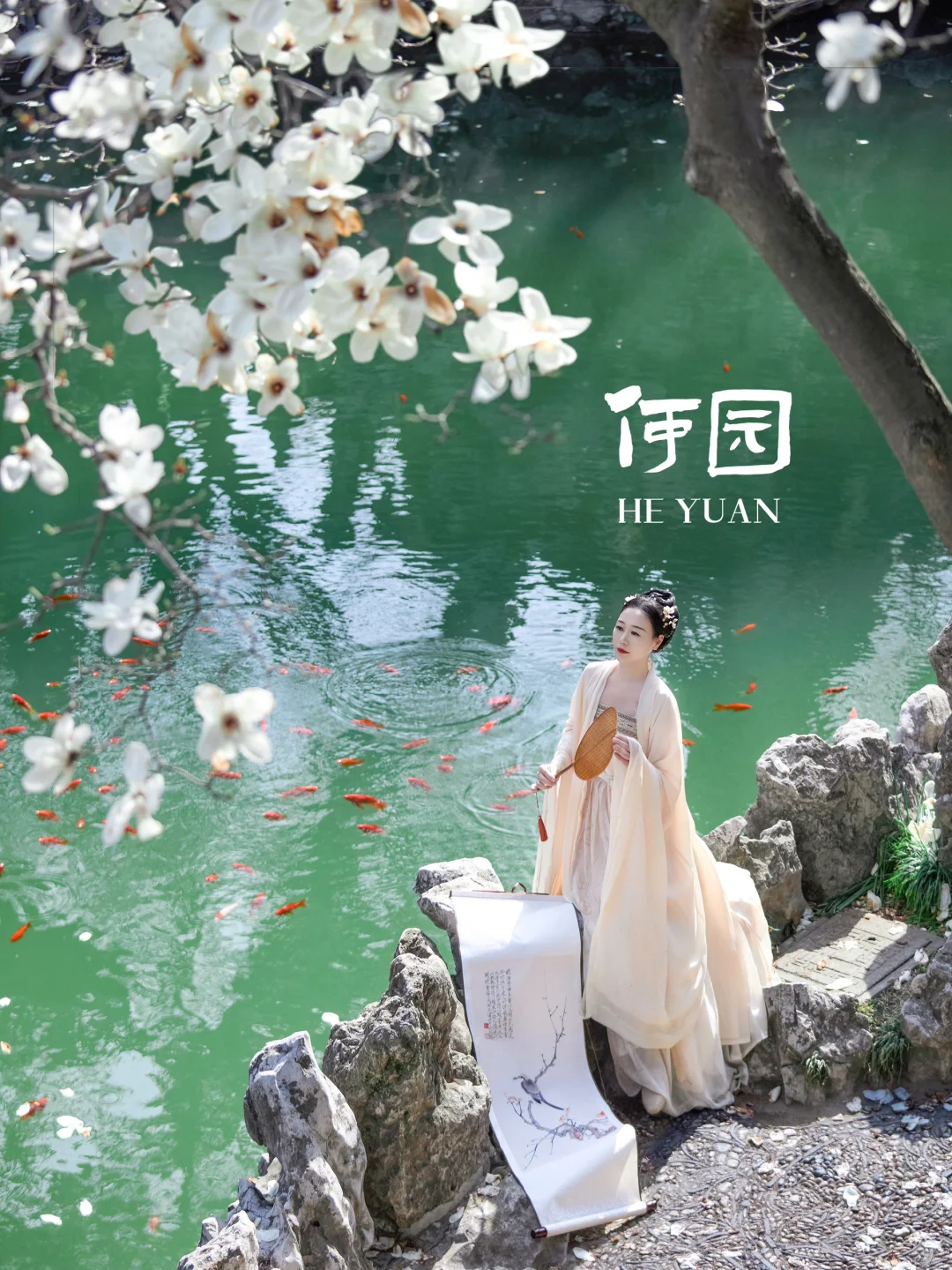 扬州三月🍃顶流，何园玉兰花拍到啦～～