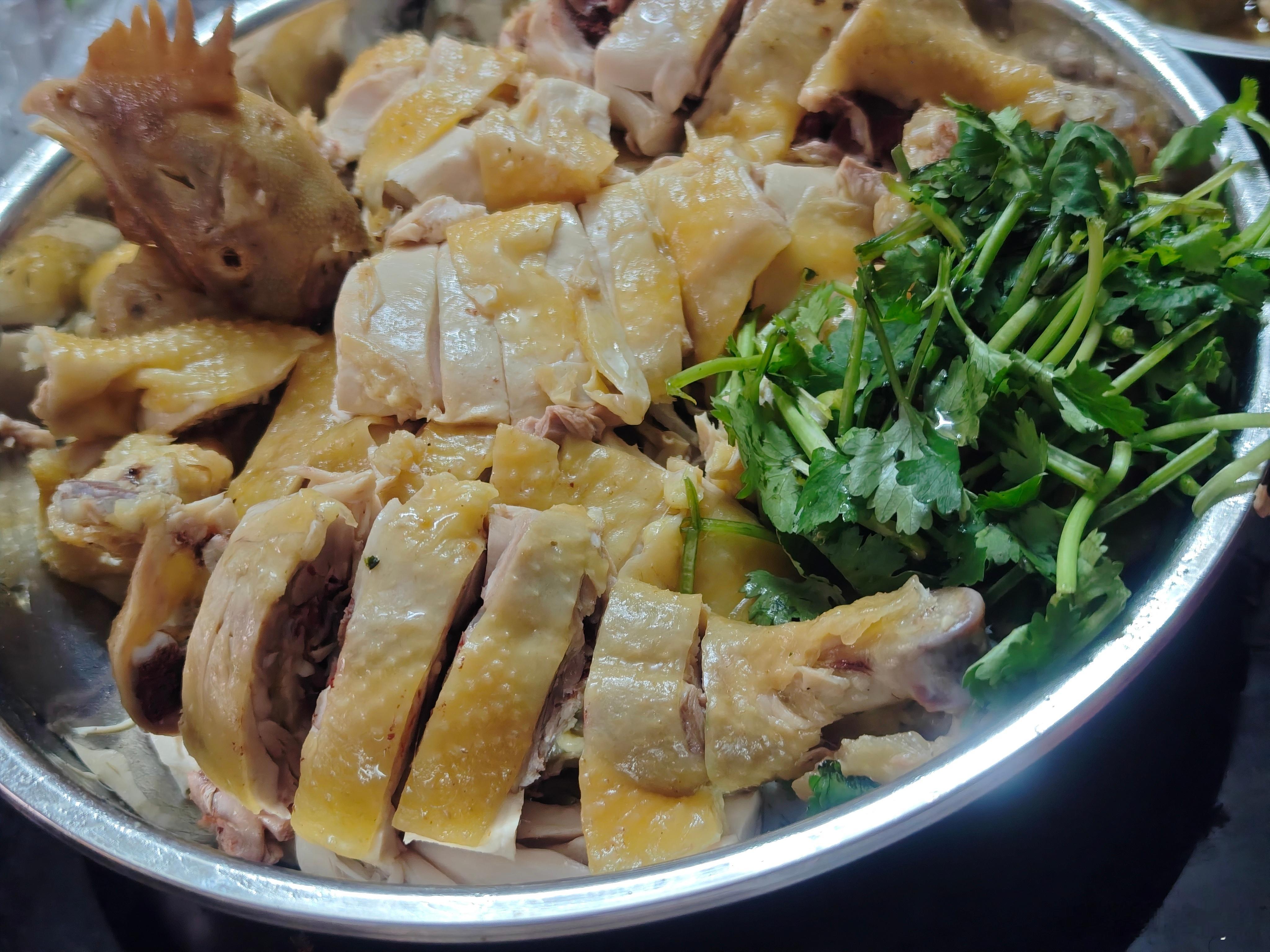 美食分享每日一餐分享 咸香鸡、蒸酿苦瓜、白灼菜心【鸡是烧腊店买的，26蚊一斤，一