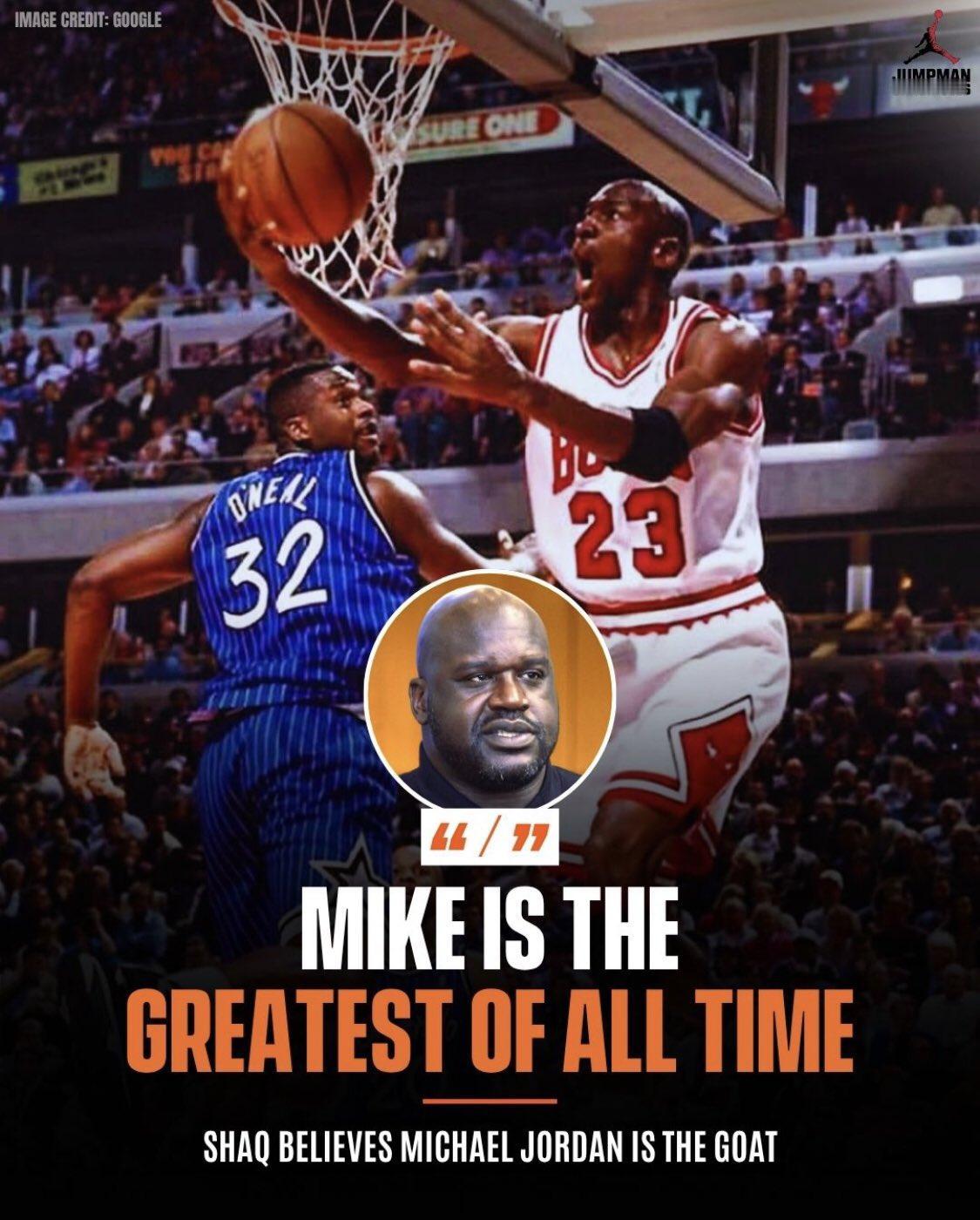 沙奎尔·奥尼尔认为迈克尔·乔丹是史上最佳球员🐐
乔丹是篮球史上极具影响力的球员