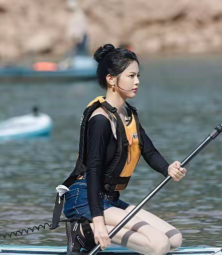 杨超越这腿部折叠度，无敌了 