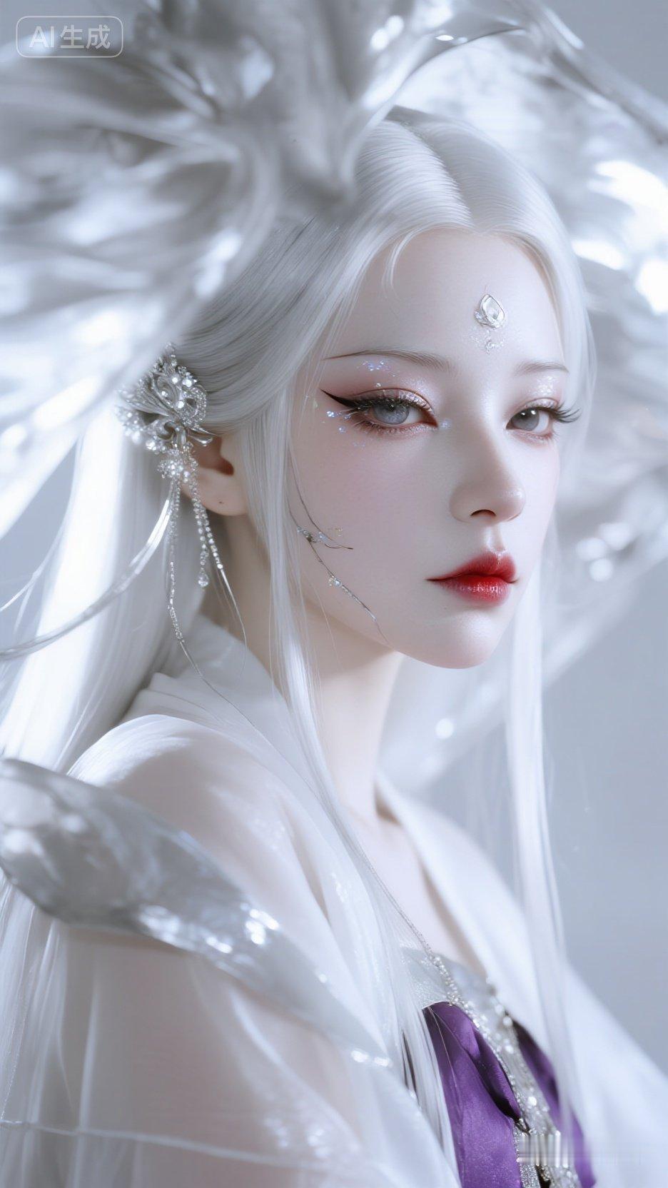 梦幻精灵公主，银发飘逸，仙气逼人！👑✨